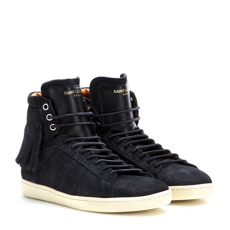 ysl suede high tops|saint laurent ysl sneakers.